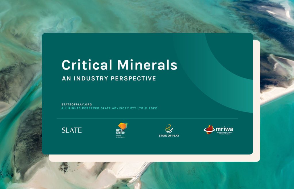 State of Play Critical Minerals: An Industry Perspective